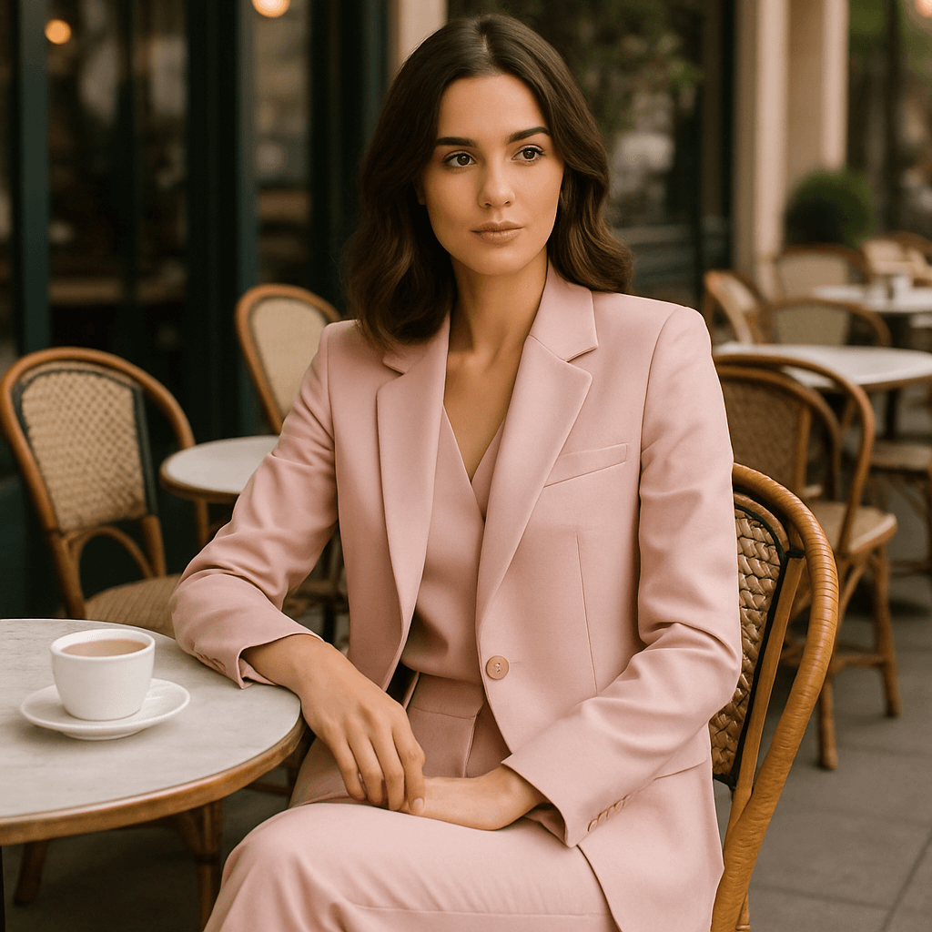 Comment porter un tailleur rose poudré avec style cet été